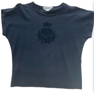 Giorgio Bagioli Sleek Black Short Sleeve Top